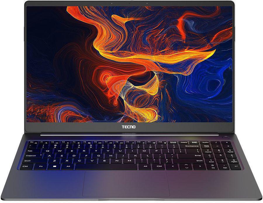 Ноутбук Tecno MegaBook T15RA Core i5 13420H 16Gb SSD512Gb Intel UHD Graphics 15.6" IPS FHD (1920x1080) Windows 11 Home grey WiFi BT Cam 6140mAh (71003300181)