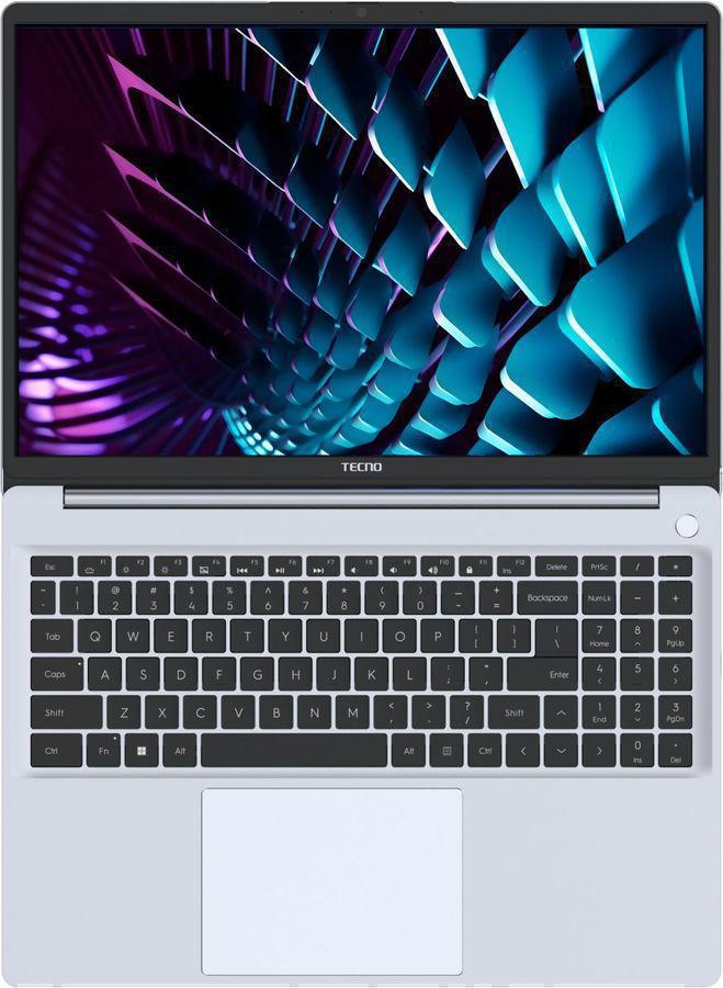 Ноутбук Tecno MegaBook K16SDA Ryzen 7 5825U 16Gb SSD512Gb AMD Radeon Graphics 16" IPS WUXGA (1920x1200) Windows 11 Home silver WiFi BT Cam 6060mAh (71003300467)