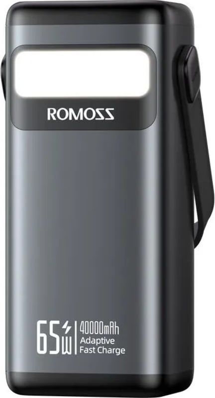 Мобильный аккумулятор Romoss PMT40 40000mAh 65W 5A 2xUSB-A/USB-C черный (6958377515815)