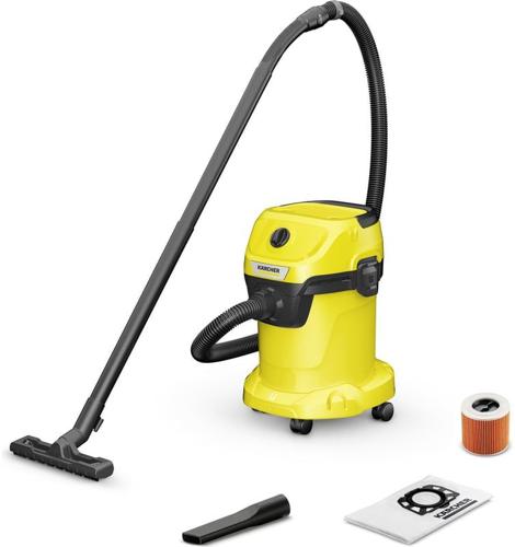 Строительный пылесос Karcher WD 3 V-17/4/20 1000Вт (уборка: сухая/сбор воды/выдув) желтый
