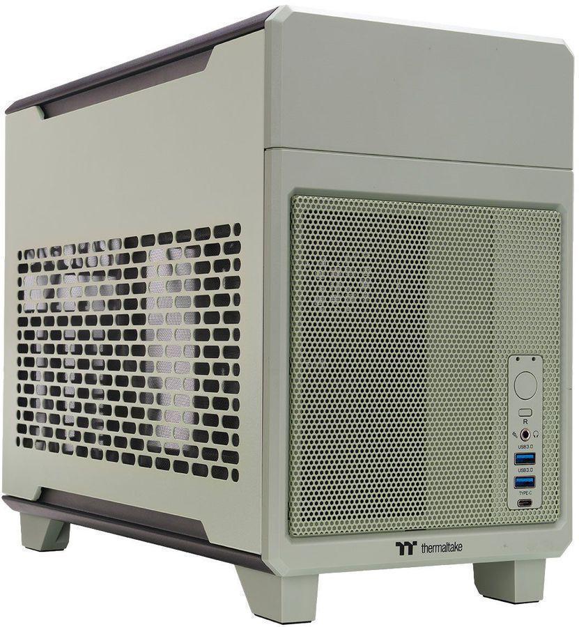 Корпус Thermaltake TR100 Matcha зеленый без БП miniITX 8x140mm 2x200mm 2xUSB3.0 audio bott PSU