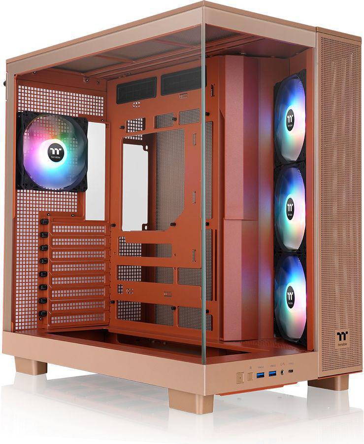Корпус Thermaltake View 380 XL TG ARGB Gravel Sand коричневый без БП ATX 5x120mm 2x140mm 2xUSB3.0 audio bott PSU