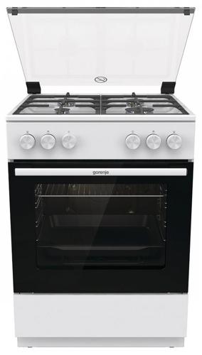 Плита Газовая Gorenje GG6A11WF белый (стеклянная крышка) реш.чугун