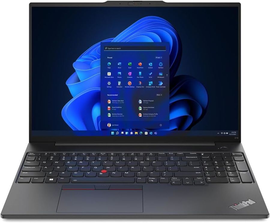 Ноутбук Lenovo ThinkPad E16 G2 Ryzen 5 7535U 16Gb SSD512Gb AMD Radeon 660M 16" IPS WUXGA (1920x1200) Windows 11 Pro black WiFi BT Cam (21M5S08L00)