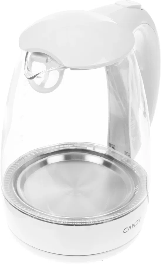 Чайник электрический Candy CK-300 1.8л. 2200Вт белый корпус: Металл/стекло/пластик (QA00A0M00RU)