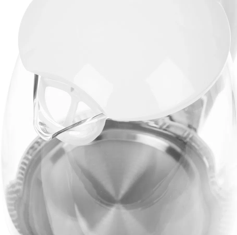 Чайник электрический Candy CK-300 1.8л. 2200Вт белый корпус: стекло/пластик (QA00A0M00RU)