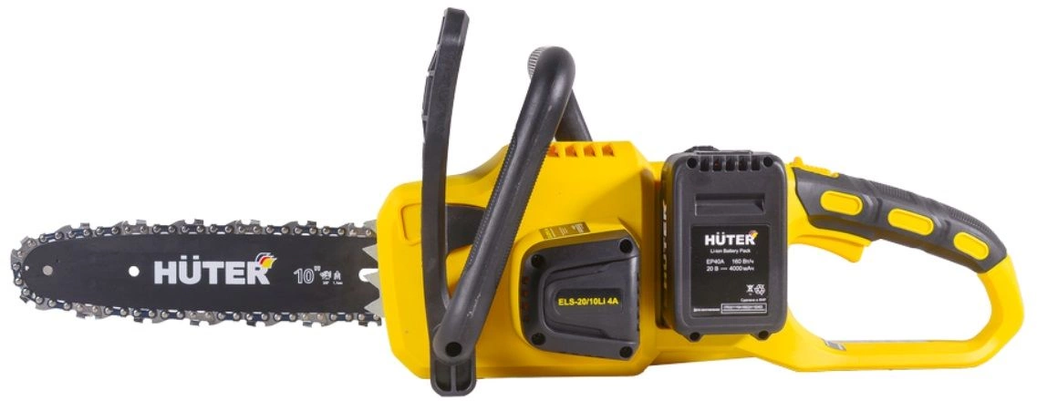 Цепная пила Huter ELS-20/10Li 4A дл.шины:10" (25cm) 1аккум. 4Ач ЗУ (70/10/54)