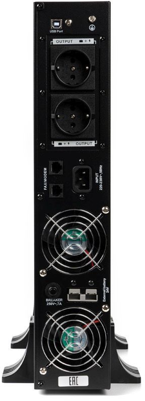 Источник бесперебойного питания Бастион 3000-Rack-In-4X9 2100Вт 3000ВА черный