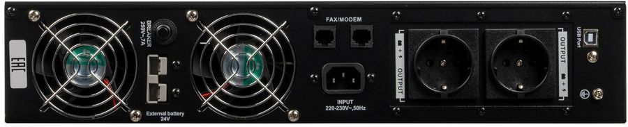 Источник бесперебойного питания Бастион 3000-Rack-In-4X9 2100Вт 3000ВА черный