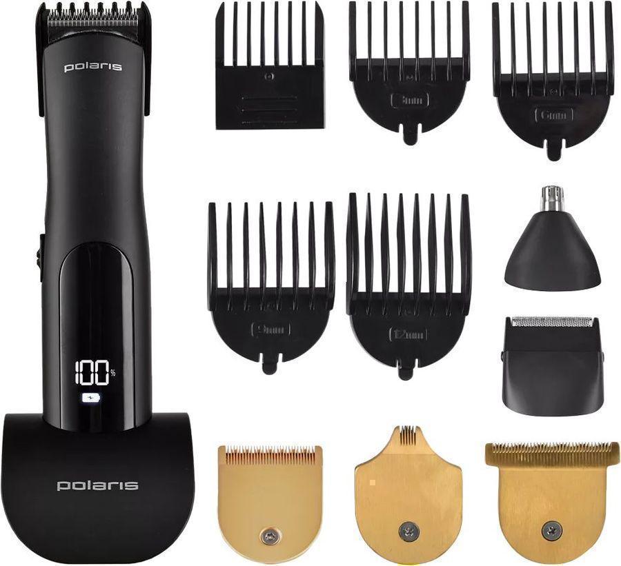 Машинка для стрижки Polaris PHC 2400 черный (насадок в компл:10шт)