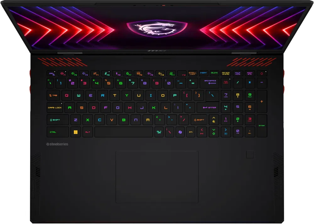 Ноутбук MSI Raider A18 HX A9WJG-216RU Ryzen 9 9955HX3D 64Gb SSD2Tb NVIDIA GeForce RTX 5090 24Gb 18" IPS UHD+ (3840x2400) Windows 11 Home black WiFi BT Cam (9S7-182L72-216)