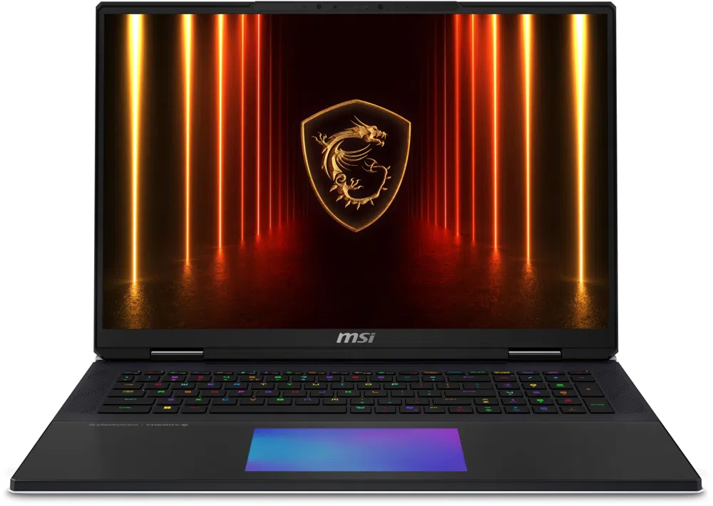 Ноутбук MSI Titan 18 HX AI A2XWJG-206RU Core Ultra 9 285HX 64Gb SSD4Tb NVIDIA GeForce RTX5090 24Gb 18" IPS UHD+ (3840x2400) Windows 11 Home black WiFi BT Cam (9S7-182421-206)