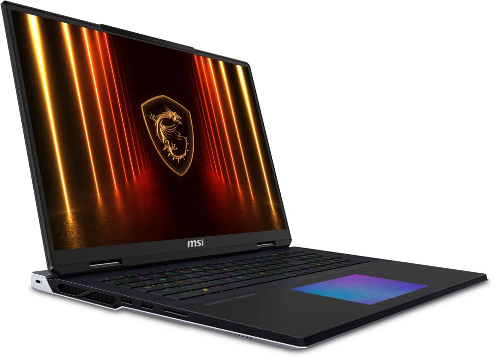 Ноутбук MSI Titan 18 HX AI A2XWJG-206RU Core Ultra 9 285HX 64Gb SSD4Tb NVIDIA GeForce RTX 5090 24Gb 18" IPS UHD+ (3840x2400) Windows 11 Home black WiFi BT Cam (9S7-182421-206)