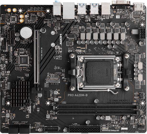 Материнская плата MSI PRO A620M-B SocketAM5 AMD A620 2xDDR5 mATX AC`97 8ch(7.1) 2.5Gg RAID+VGA+HDMI