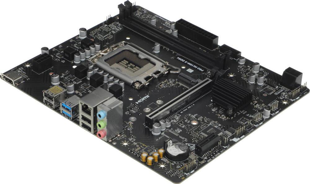 Материнская плата MSI PRO H610M-S DDR4 Soc-1700 Intel H610 2xDDR4 mATX AC`97 8ch(7.1) GbLAN+HDMI