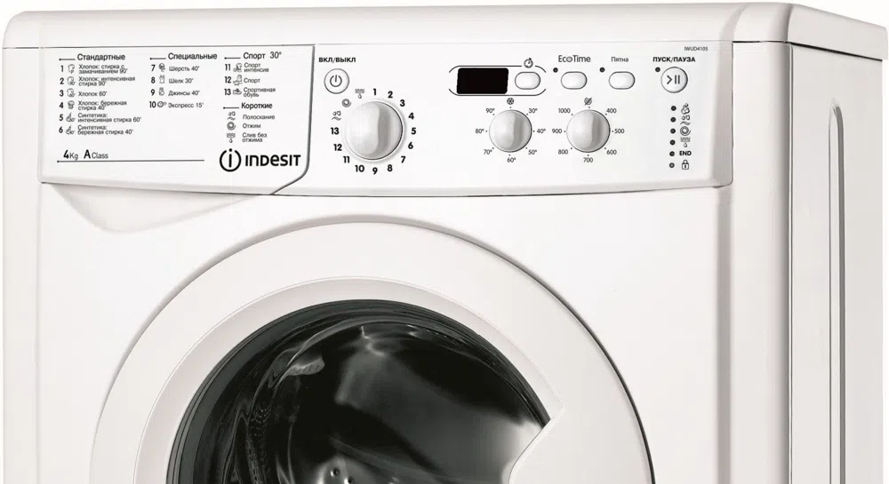 Стиральная машина Indesit EcoTime IWUD 4105 класс: A загр.фронтальная макс.:4кг белый