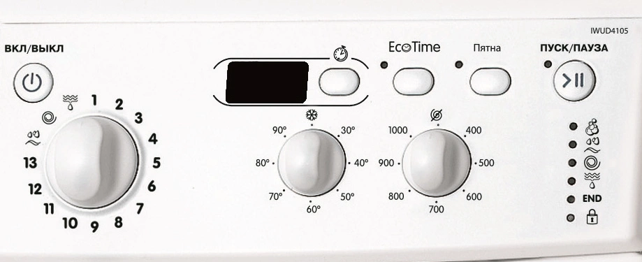 Стиральная машина Indesit EcoTime IWUD 4105 класс: A загр.фронтальная макс.:4кг белый