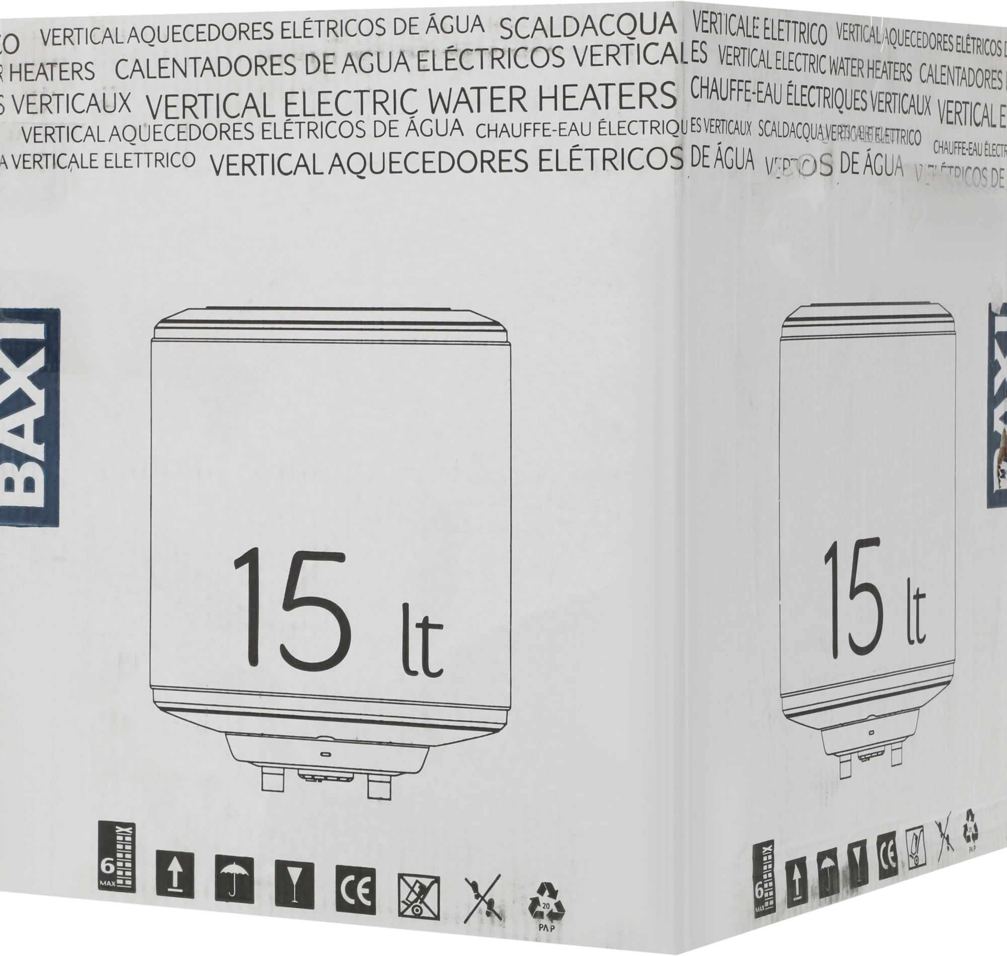 Водонагреватель Baxi R 515 1.2кВт 15л электрический настенный/белый