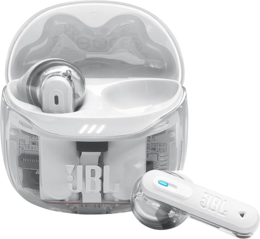 Гарнитура вкладыши JBL Tune Flex 2 Ghost Edition прозрачный/белый беспроводные bluetooth в ушной раковине (JBLTFLEX2GWHT)