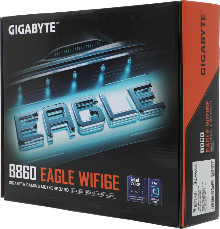 Материнская плата Gigabyte B860 EAGLE WIFI6E Soc-1851 Intel B860 4xDDR5 ATX AC`97 8ch(7.1) 2.5Gg RAID+HDMI+DP