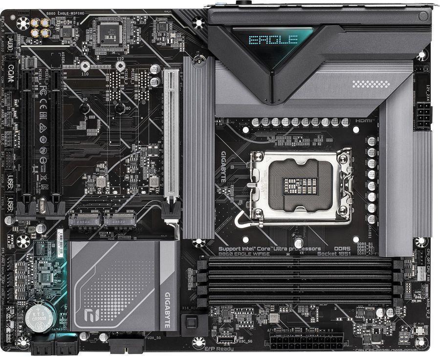 Материнская плата Gigabyte B860 EAGLE WIFI6E Soc-1851 Intel B860 4xDDR5 ATX AC`97 8ch(7.1) 2.5Gg RAID+HDMI+DP