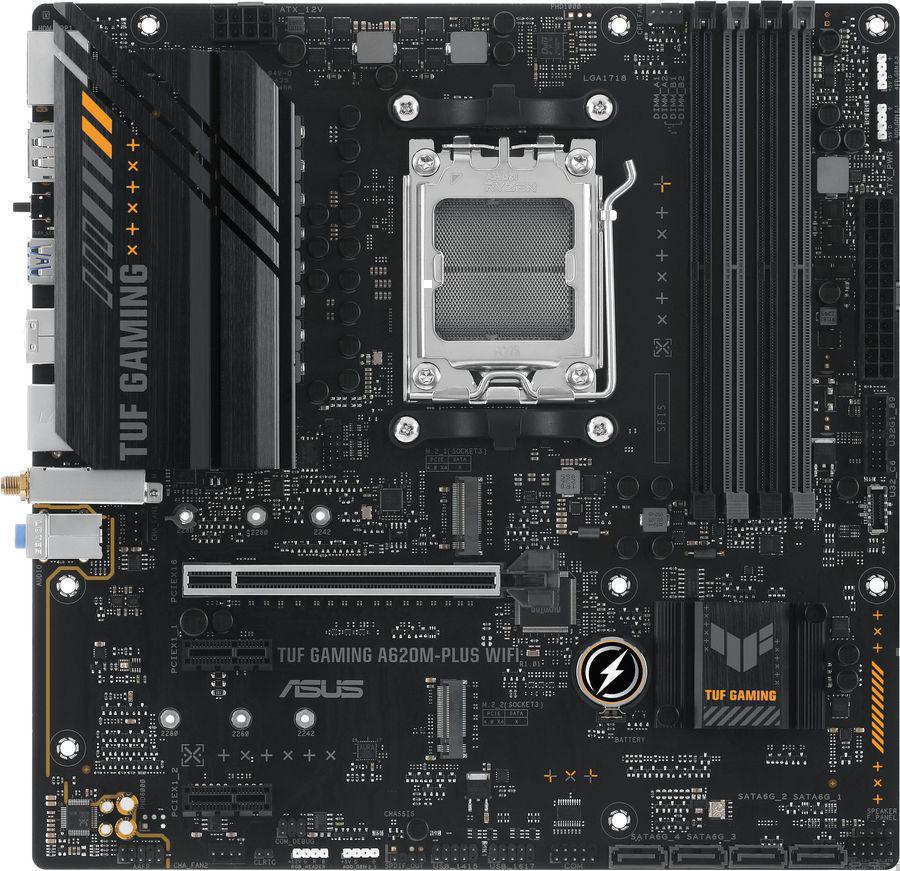 Материнская плата Asus A620M-F GAMING WIFI Socket AM5 AMD A620 2xDDR5 mATX AC`97 8ch(7.1) 2.5Gg RAID+HDMI