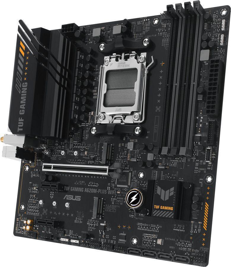 Материнская плата Asus A620M-F GAMING WIFI Socket AM5 AMD A620 2xDDR5 mATX AC`97 8ch(7.1) 2.5Gg RAID+HDMI