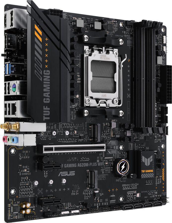 Материнская плата Asus A620M-F GAMING WIFI Socket AM5 AMD A620 2xDDR5 mATX AC`97 8ch(7.1) 2.5Gg RAID+HDMI