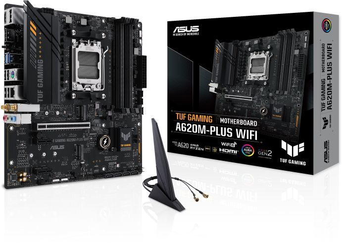 Материнская плата Asus A620M-F GAMING WIFI Socket AM5 AMD A620 2xDDR5 mATX AC`97 8ch(7.1) 2.5Gg RAID+HDMI