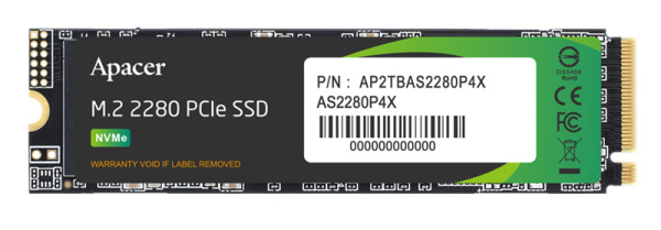 Накопитель SSD Apacer PCI-E 3.0 x4 256Gb AS2280P4X M.2 2280 2100/1300