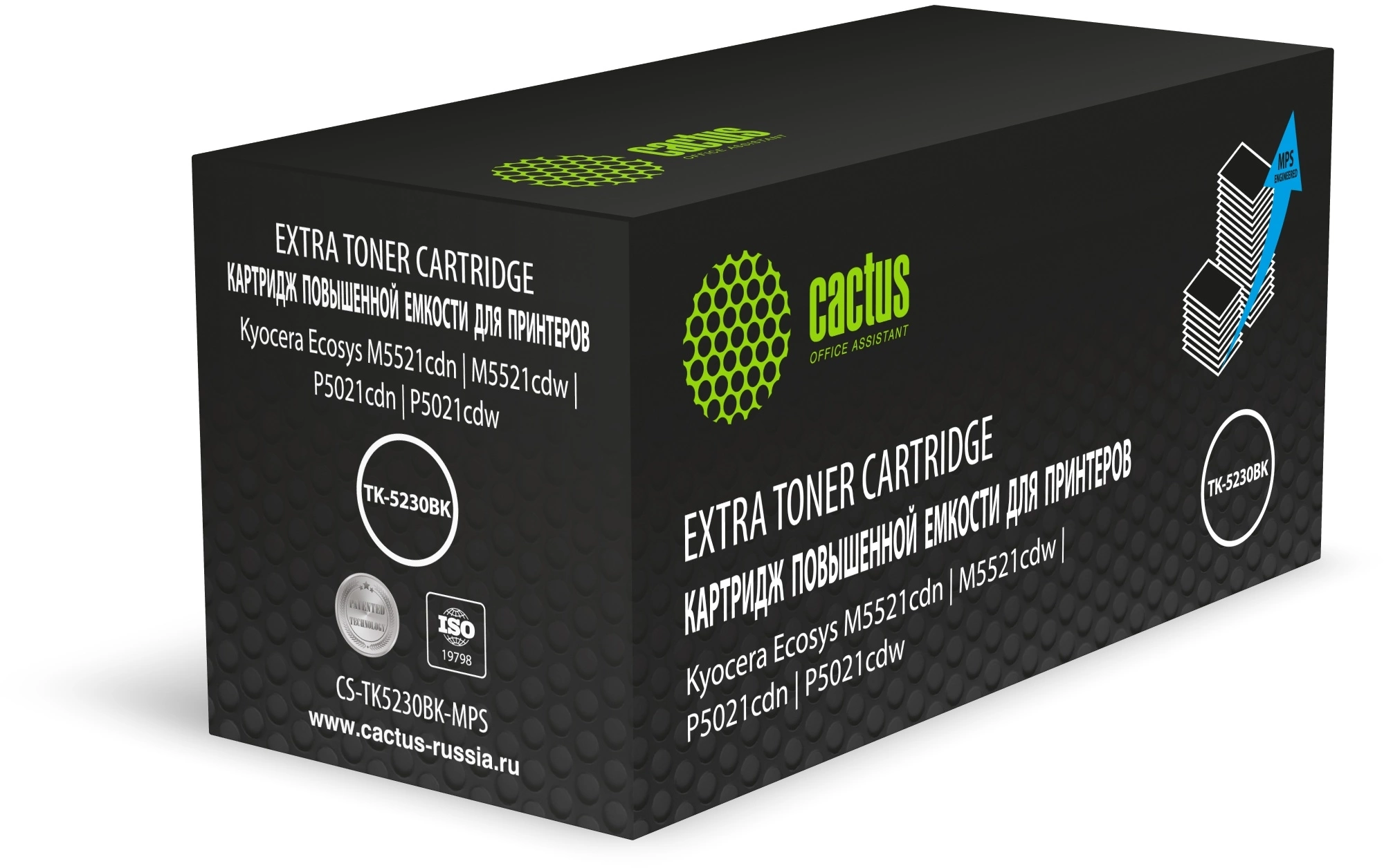 Картридж лазерный Cactus CS-TK5230BK-MPS черный (5200стр.) для Kyocera Ecosys M5521cdn/M5521cdw/P5021cdn/P5021cdw с чипом