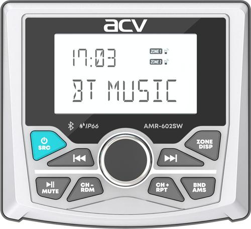 Автомагнитола ACV MARINE AMR-602SW 4x50Вт v5.0 USB 2.0 AUX 3" 3 RDS (43453)