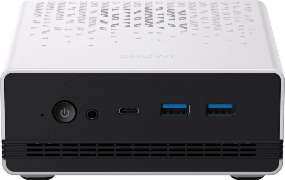 ПК Мини Chuwi UBox Ryzen 5 6600H (3.3) 16Gb SSD256Gb 660M без ОС 2x2.5GbitEth WiFi BT 90W белый/черный