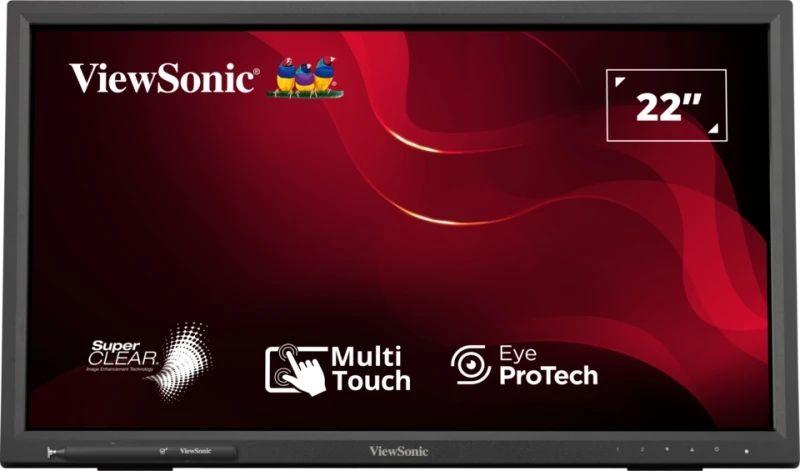 Монитор ViewSonic 21.5" TD2223-2 черный VA LED 16:9 DVI HDMI M/M глянцевая 250cd 178гр/178гр 1920x1080 75Hz VGA FHD USB Touch 4.2кг