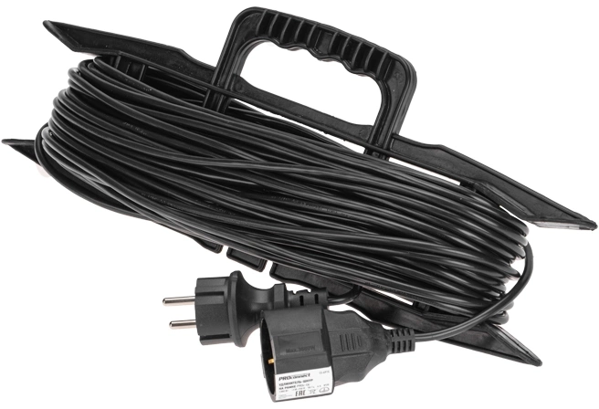 Удлинитель силовой PROconnect PROc-Uc (13-4915) 3x0.75кв.мм 1розет. 30м ПВС 6A пласт.рамка черный