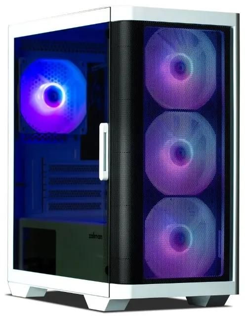 Корпус Zalman M4 белый без БП mATX 4x120mm 2x140mm 1xUSB2.0 2xUSB3.0 audio bott PSU