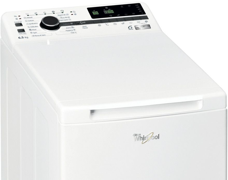 Стиральная машина Whirlpool TDLRB 65242BS EU/N пан.англ. класс: A загр.вертикальная макс.:6.5кг белый