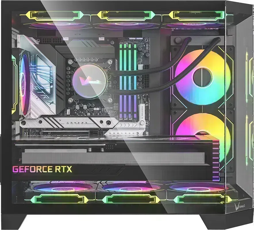 Корпус Formula Crystal Z6M Floe черный без БП mATX 4x120mm 2xUSB3.0 audio bott PSU