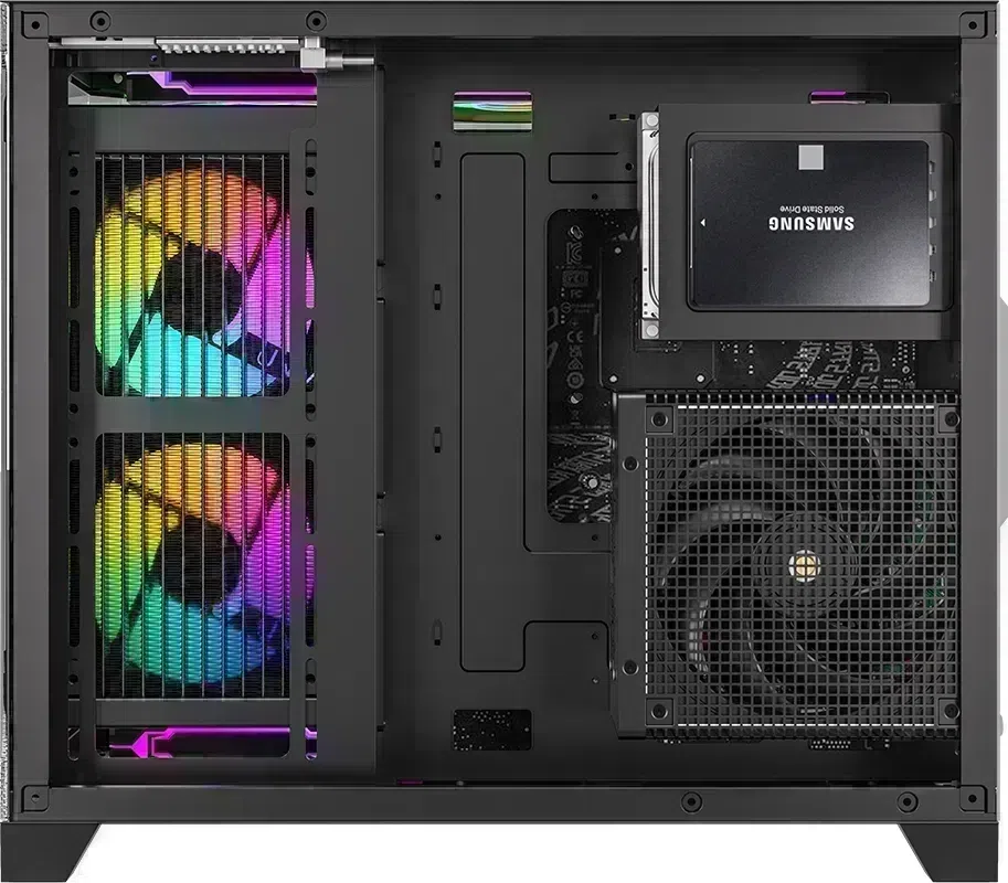 Корпус Formula Crystal Z6M Floe черный без БП mATX 4x120mm 2xUSB3.0 audio bott PSU