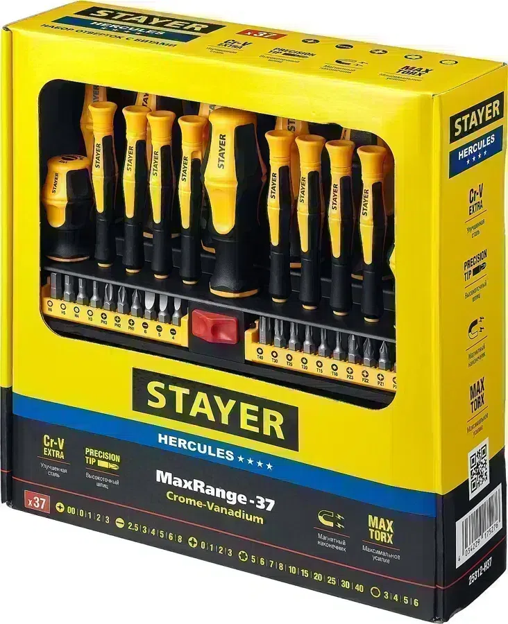 Набор отверток Stayer Master 25312-H37 в компл.:37 предметов