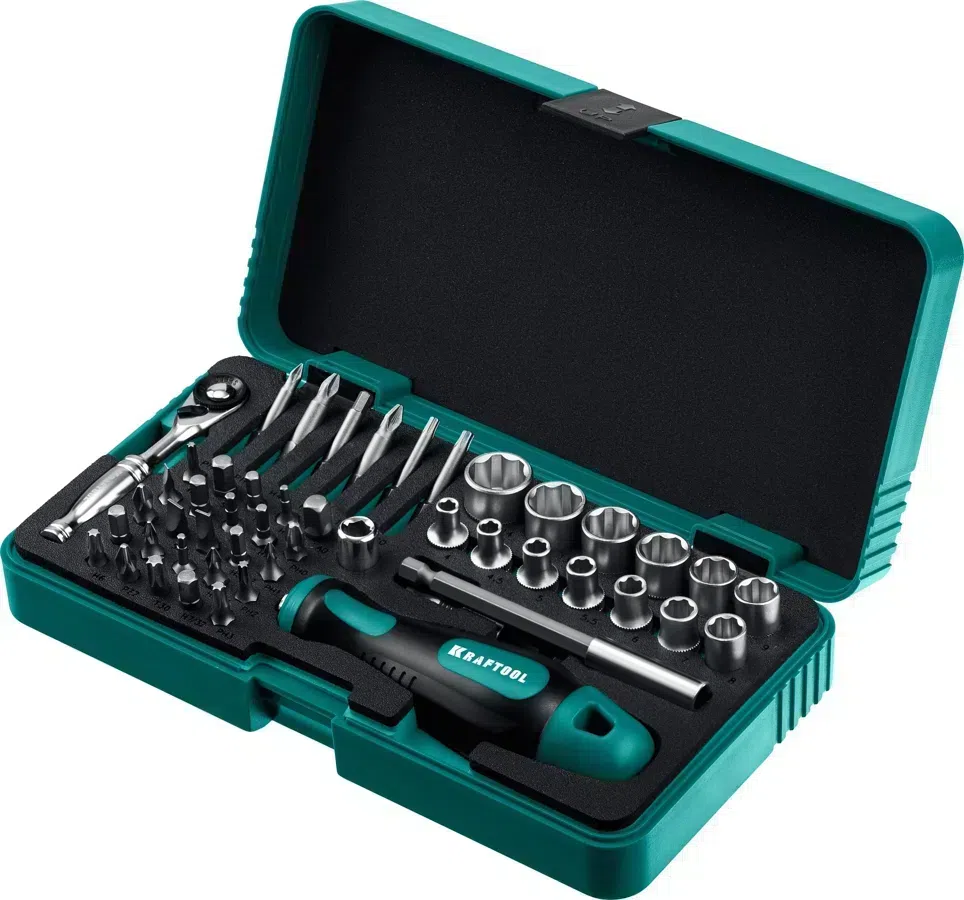 Отвертка Kraftool 25816 в компл.:49 предметов жесткий кейс