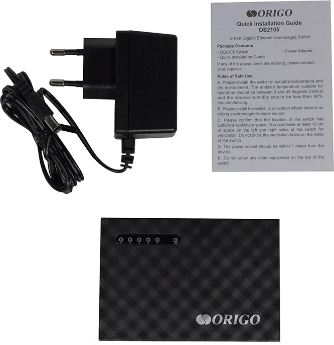 Коммутатор Origo OS2105 OS2105/A2A 5x1Гбит/с неуправляемый
