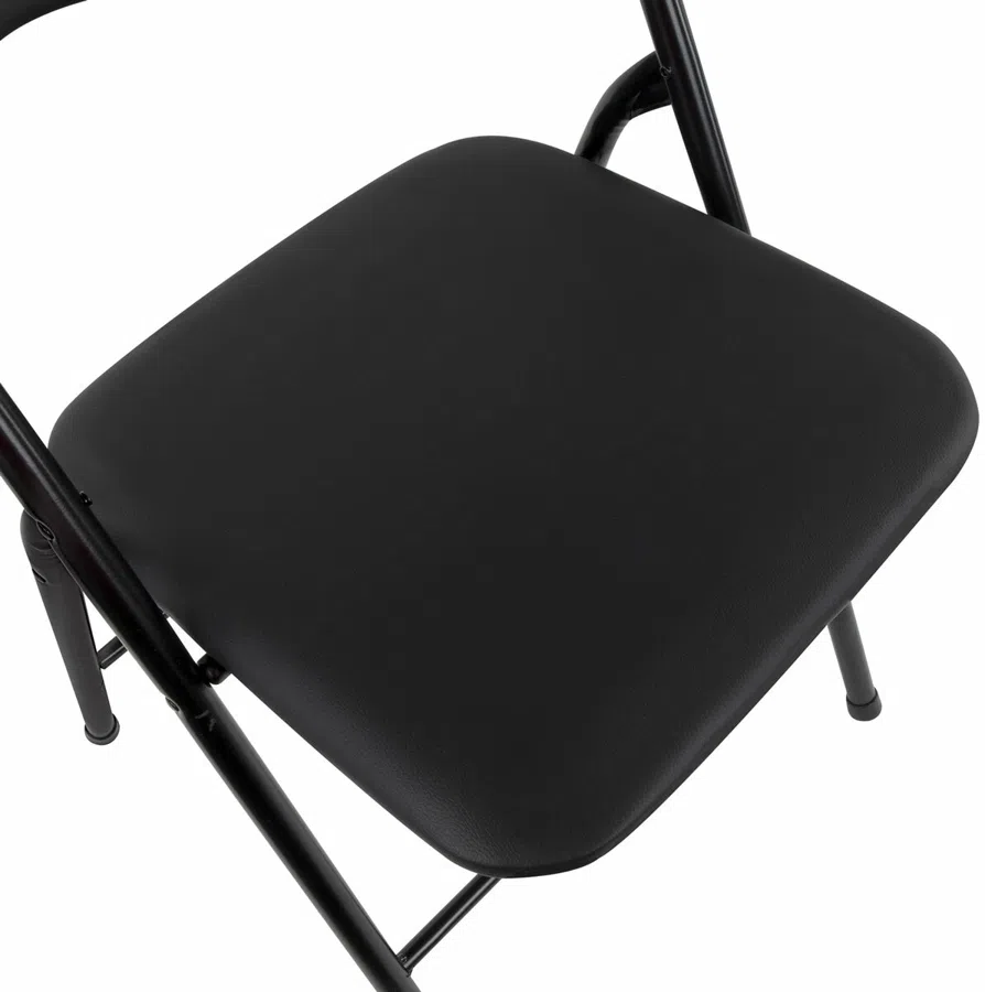 Стул Brabix Golf CF-007 комплект 4шт искусственная кожа черный металл черный на ножках (533032)