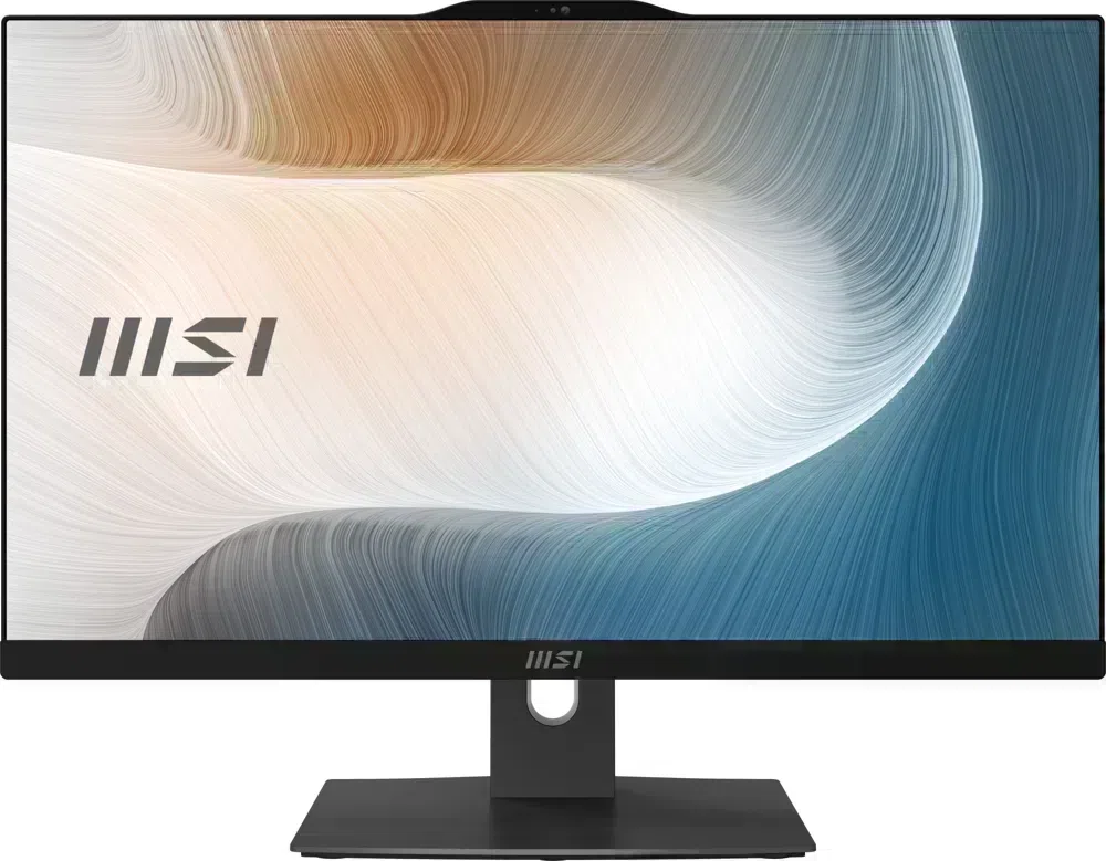 Моноблок MSI Modern AM242P 12M-1879XRU 23.8" Full HD i5 1235U (1.3) 16Gb SSD500Gb Iris Xe без ОС GbitEth WiFi BT 120W клавиатура мышь Cam черный 1920x1080