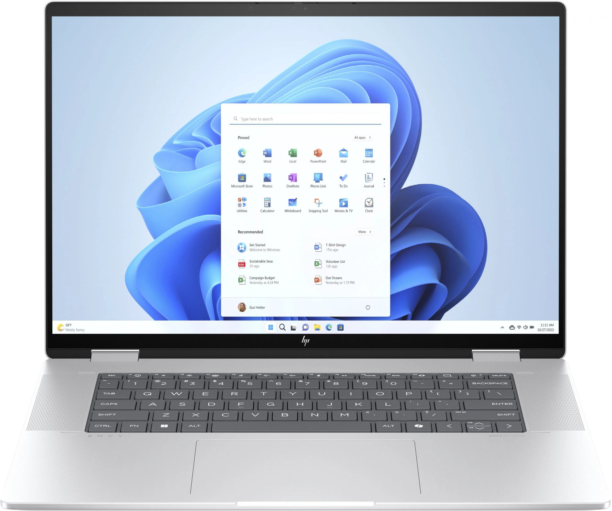Ноутбук HP Envy x360 16-ad0006ci Ryzen 5 8640HS 16Gb SSD512Gb AMD Radeon Graphics 16" IPS Touch WUXGA (1920x1200) Windows 11 Home silver WiFi BT Cam (B4LY7EA)