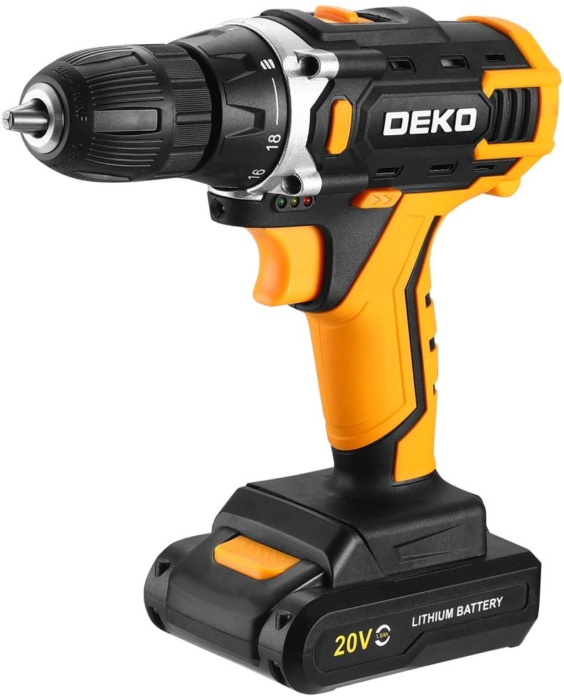Дрель-шуруповерт Deko Banger 20V One+ аккум. патрон:быстрозажимной (083-1042)