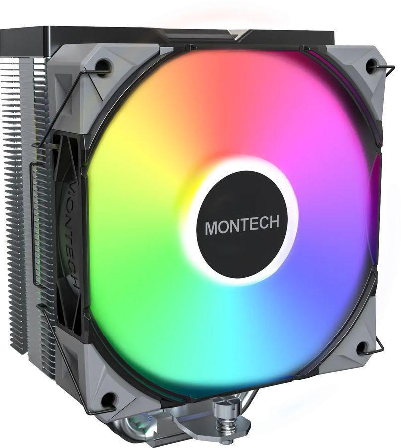 Устройство охлаждения(кулер) Montech NX400 ARGB Soc-AM5/AM4/1200/1700/1851 черный 4-pin 34.17dB Al+Cu 220W 874gr Ret (NX400ARGBBK)