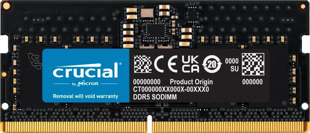 Память DDR5 8GB 5600MHz Crucial CT8G56C46S5 RTL PC5-44800 CL46 SO-DIMM 262-pin 1.1В single rank Ret