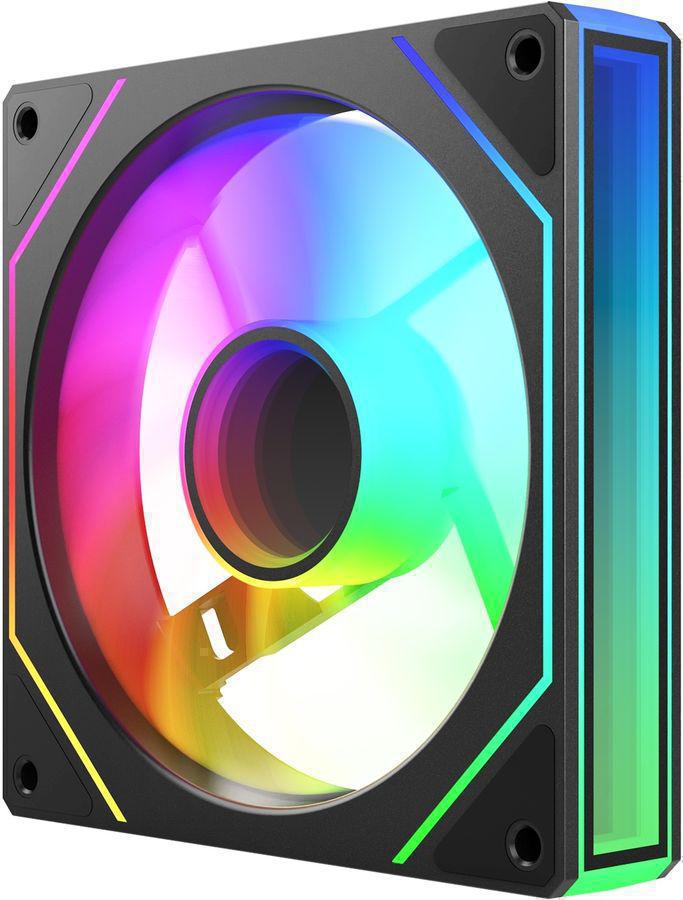 Вентилятор для корпуса Bloody CF-11 LCD ARGB 120х120x25 черный 4-pin 32дБ (упак.:1шт) (CF-11-ARGB120-BK) Ret