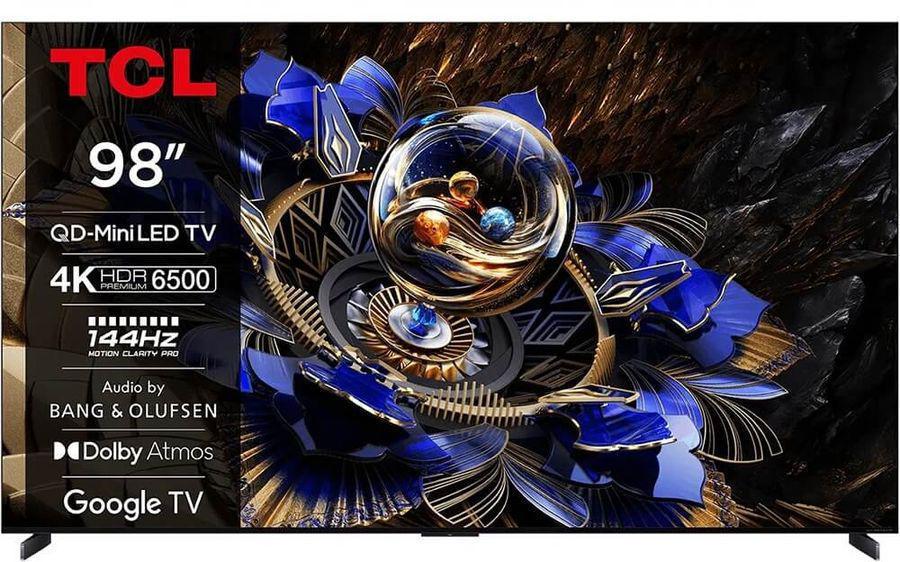 Телевизор QLED TCL 98" 98X11K черный 4K Ultra HD 144Hz MEMC DVB-T DVB-T2 DVB-C DVB-S DVB-S2 USB WiFi Smart TV